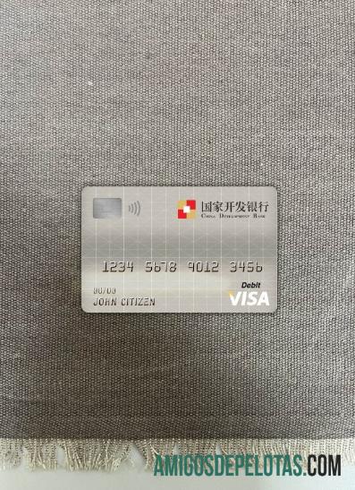 Cartão de débito Visa do Banco de Desenvolvimento da China Photolook Front baixar para verificação